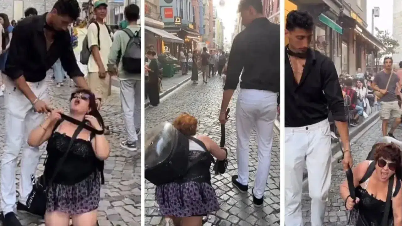 İstanbul’da Tasmayla Kadını Yürüttü, Miyavlattı! İkili Tutuklandı