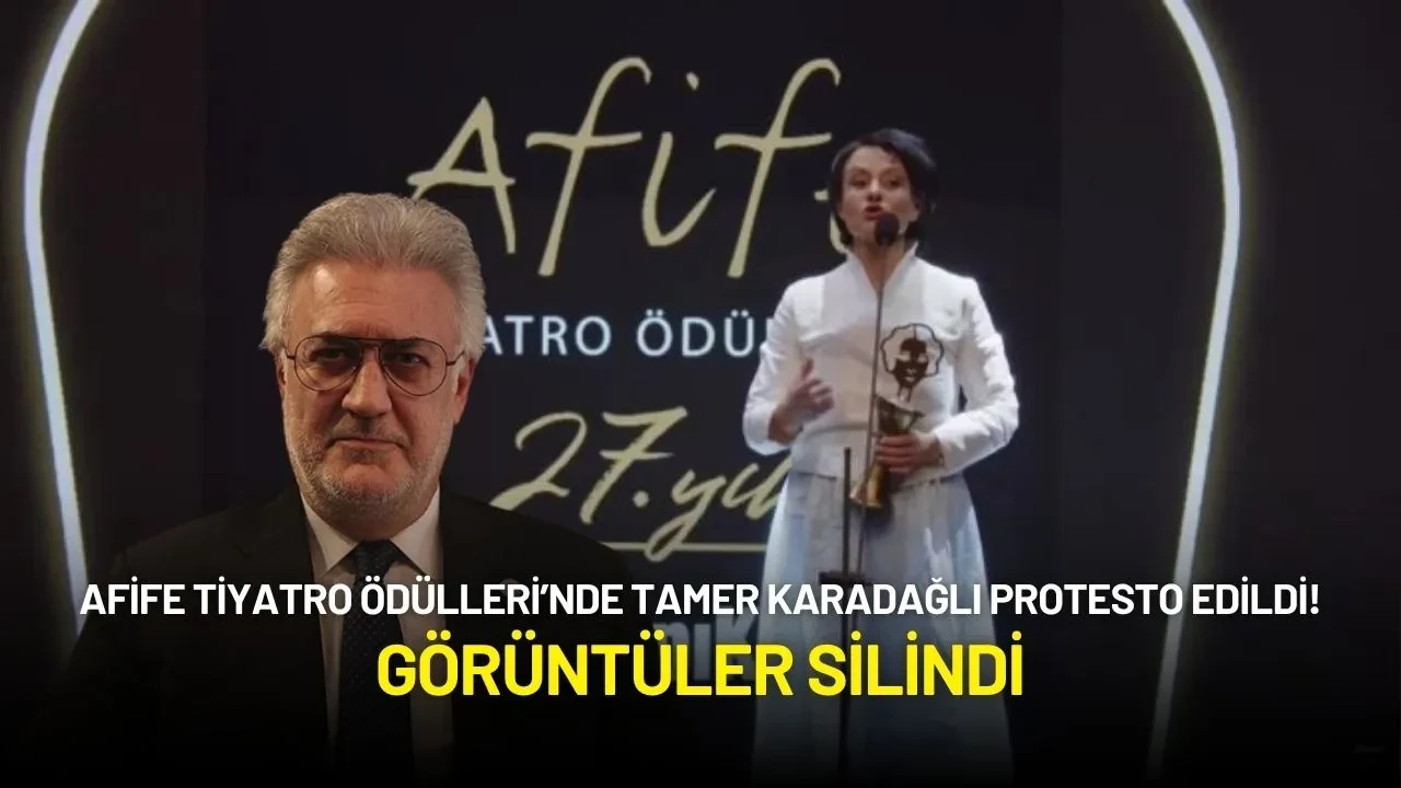 Afife Tiyatro Ödülleri’nde Tamer Karadağlı Protesto Edildi! Görüntüler Silindi