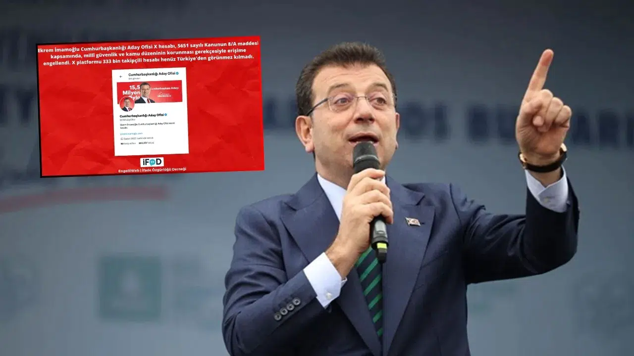 Ekrem İmamoğlu’nun "Cumhurbaşkanlığı Aday Ofisi" Hesabına da Erişim Engeli Kararı!
