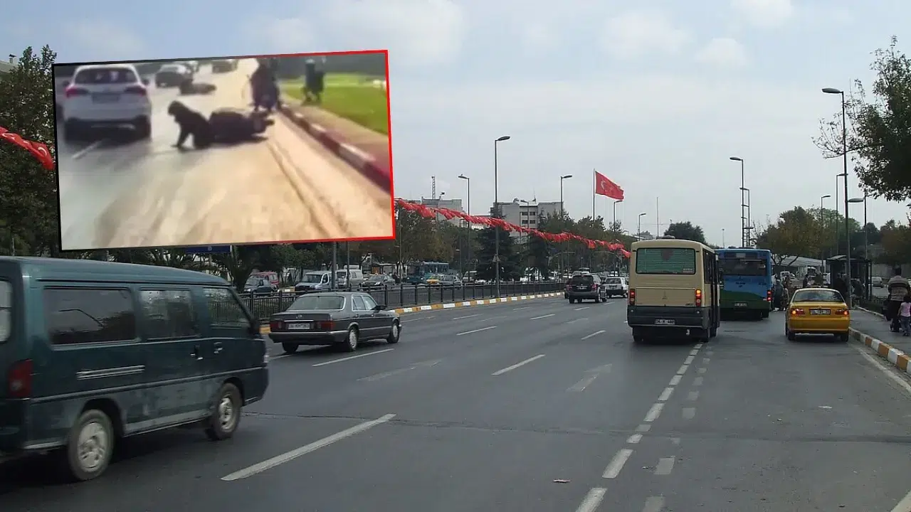 Vatan Caddesi’nde Yola Yağ Döküldü: Motosikletliler Kaygan Yolda Art Arda Düştü!