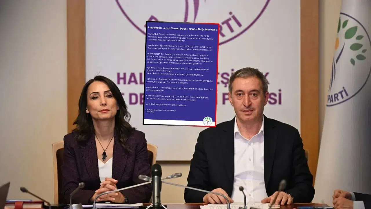 DEM Parti’den Lazca Dil Günü Mesajı: "Kadim Bir Dilin Yaşatılması İçin Güçlü Bir Çağrı"