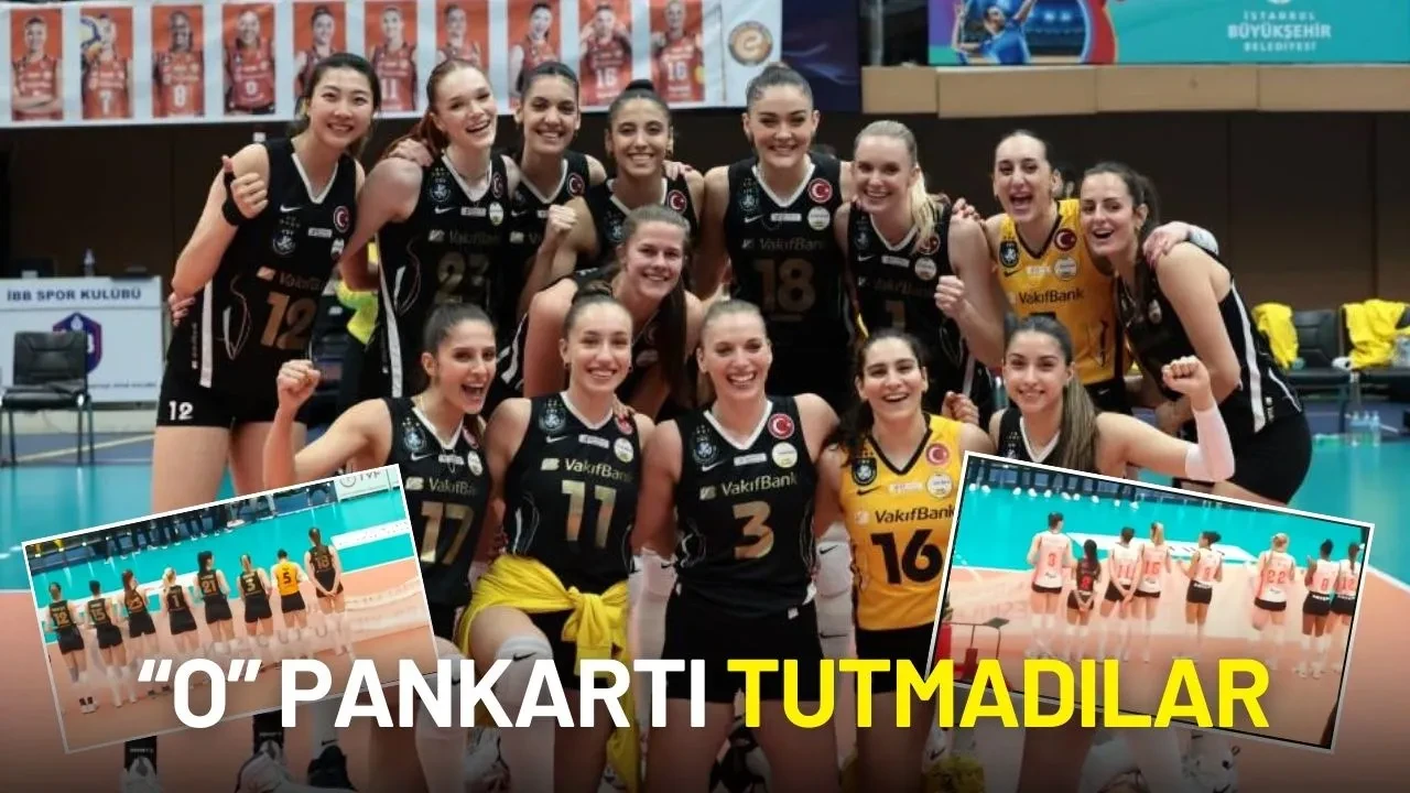 VakıfBank'ta Zehra Güneş Fark Yarattı! Maçta Pankartı Tutmayan Voleybolcular Dikkat Çekti