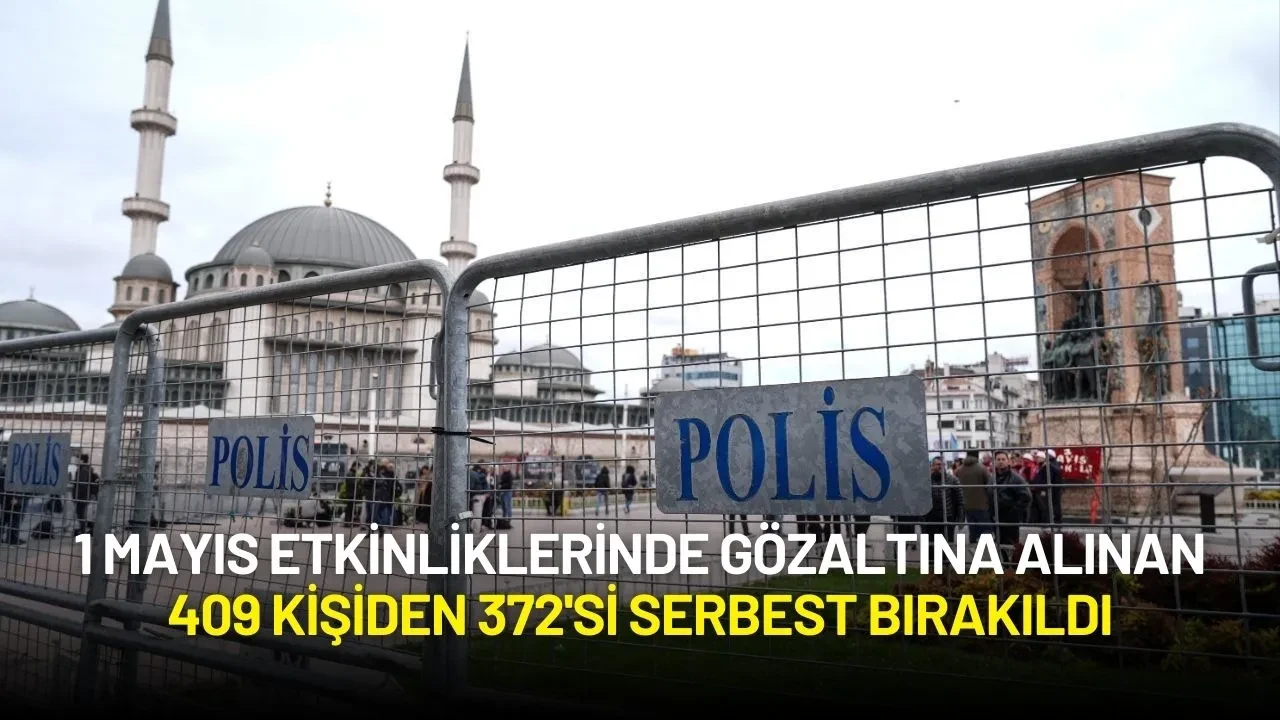 1 Mayıs Etkinliklerinde Gözaltına Alınan 409 Kişiden 372'si Serbest Bırakıldı, 36 Kişi Adliyeye Sevk Edildi