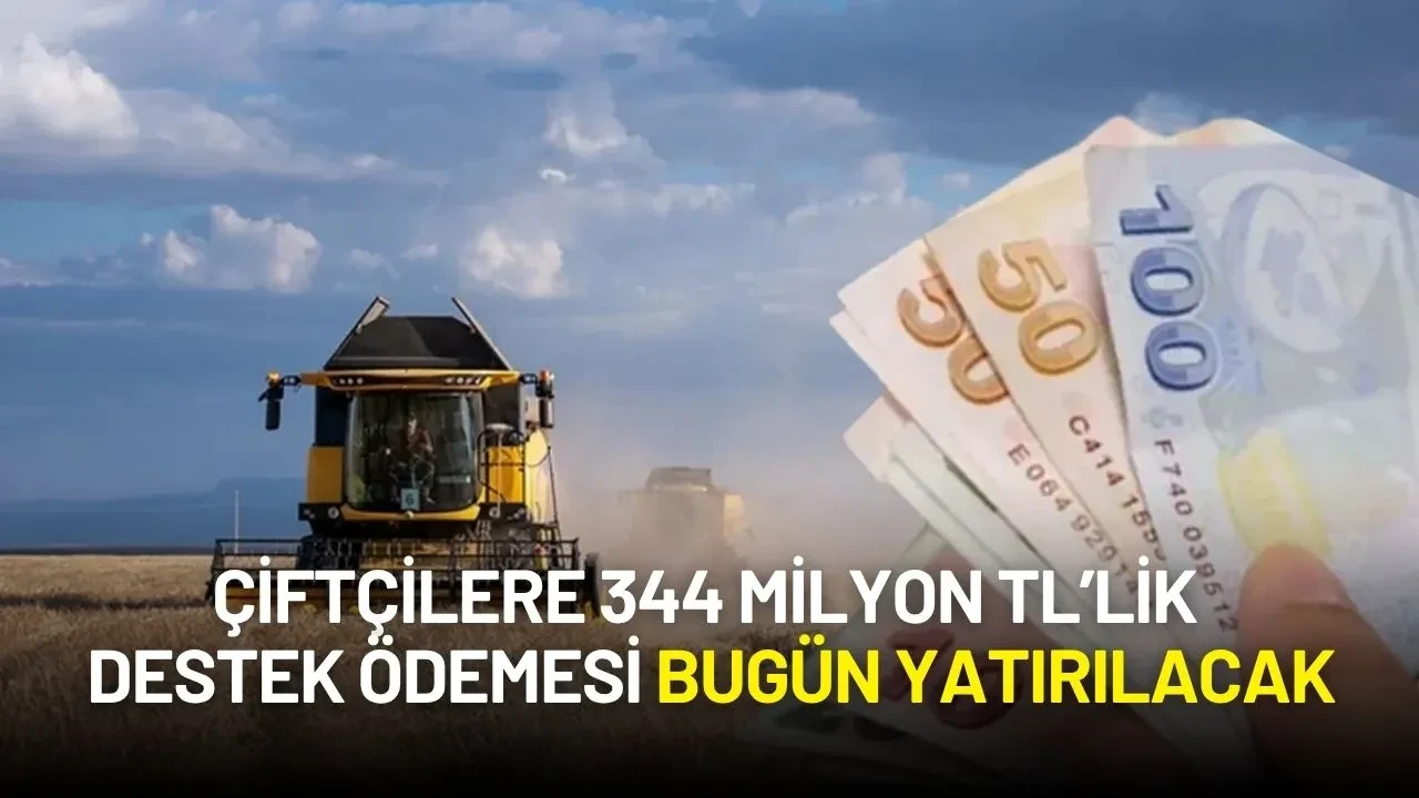 Çiftçilere 344 Milyon TL’lik Destek Ödemesi Bugün Yatırılacak