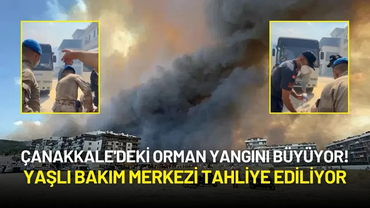 Çanakkale'deki Orman Yangını Büyüyor! Yaşlı Bakım Merkezi Tahliye Ediliyor