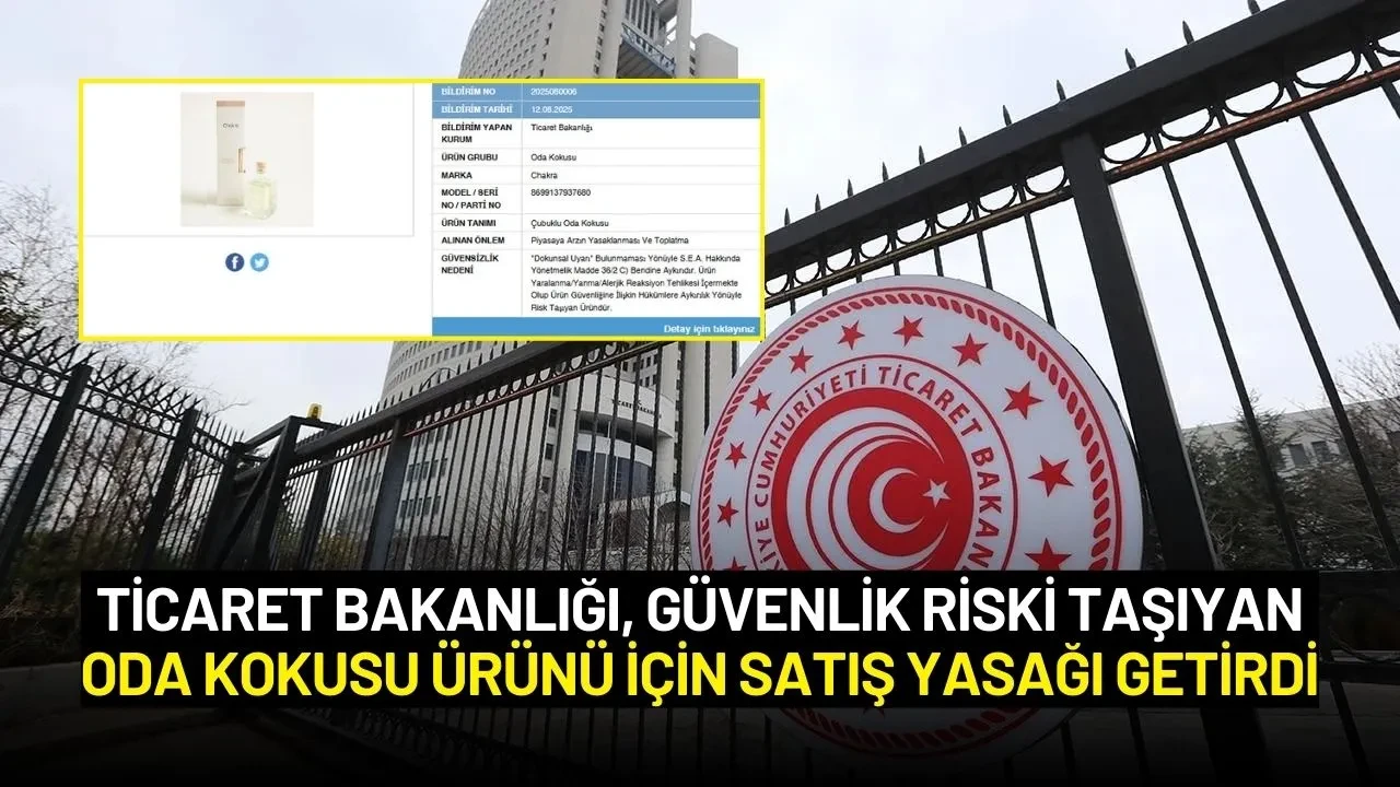 Ticaret Bakanlığı, Güvenlik Riski Taşıyan Oda Kokusu Ürünü için Satış Yasağı Getirdi