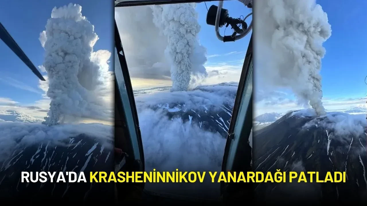Kamçatka'daki Krasheninnikov Yanardağı, 1550 Yılından Sonra İlk Kez Patladı