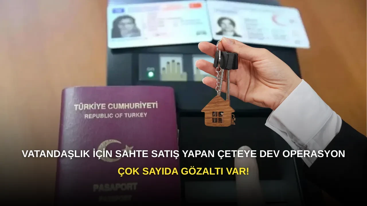 ŞOK! Türk Vatandaşlığı İçin Sahte Satış Çetesine Büyük Operasyon!