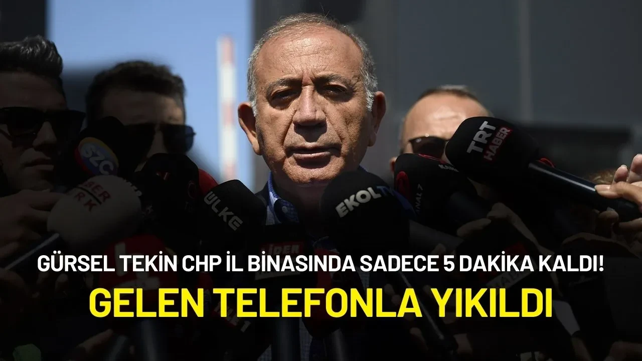 Gürsel Tekin CHP İl Binasında Sadece 5 Dakika Kaldı! Apar Topar Çıktı