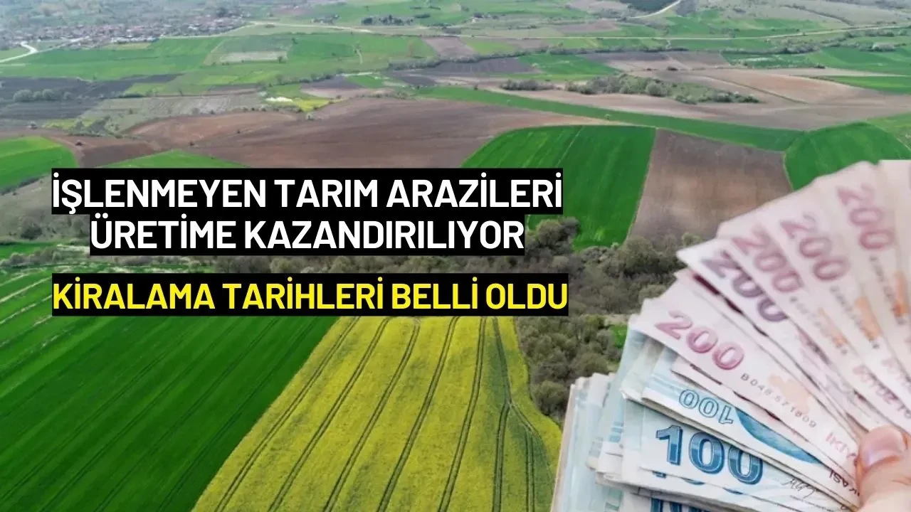 İşlenmeyen Tarım Arazileri Üretime Kazandırılıyor: Kiralama Tarihleri Belli Oldu
