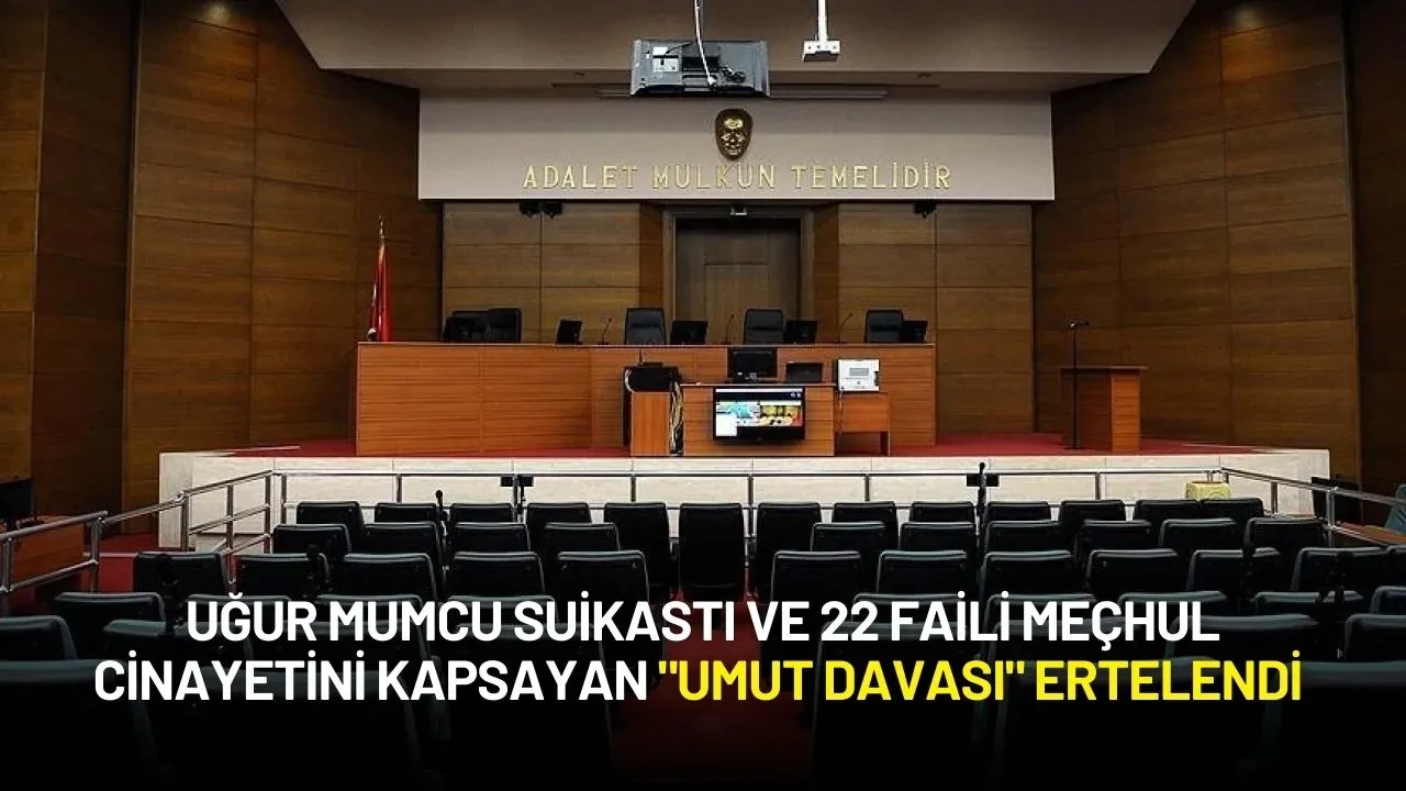 Uğur Mumcu Suikastı ve 22 Faili Meçhul Cinayetini Kapsayan "Umut Davası" Ertelendi