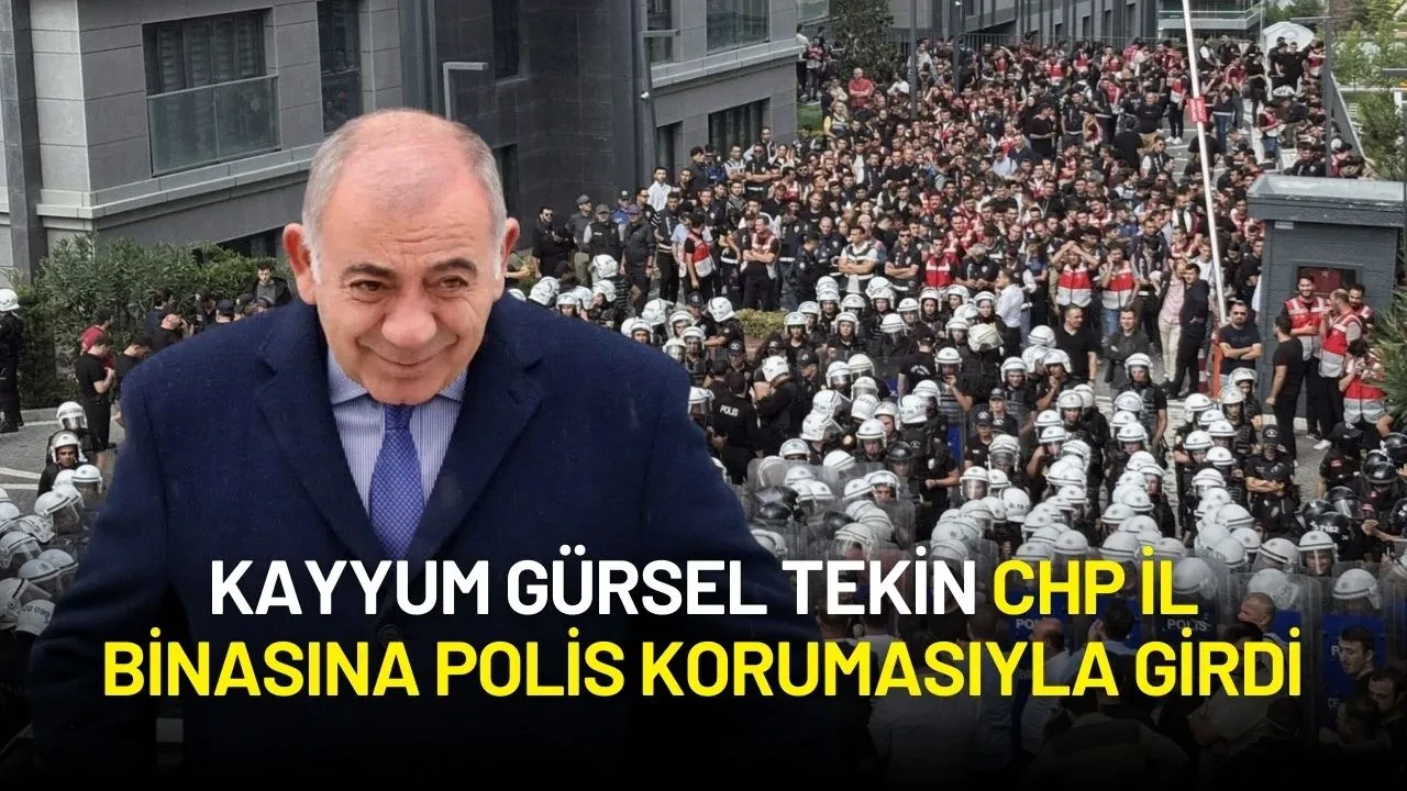 Kayyum Gürsel Tekin CHP İl Binasına Polis Korumasıyla Girdi