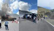 Yolcu Otobüsü Seyir Halindeyken Alev Aldı: Yolcular Son Anda Kurtuldu!