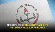 MEB 2025-2026 Ortak Sınav Tarihleri ve 1. Dönem Yazılılar Açıklandı
