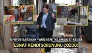 İzmir'de Sağanak Yağış Kenti Olumsuz Etkiledi: Esnaf Kendi Sorununu Çözdü!