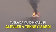 Tuzla’da Yangın Kabusu: Alevler 4 Tekneyi Sardı, Sahil Güvenlik Müdahale Etti