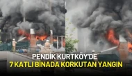 Pendik Kurtköy'de Korkutan Yangın: 7 Katlı Binada Alevler Giriş Katı Sardı!