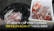 Otobüste Çöp Poşetlerinde 300 Kilo Kaçak Et Yakalandı!