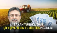 Bakan Yumaklı'dan Çiftçiye 18 Bin TL Destek Müjdesi!