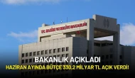 Hazine ve Maliye Bakanlığı Açıkladı: Haziran Ayında Bütçe 330,2 Milyar TL Açık Verdi!
