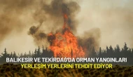 Balıkesir ve Tekirdağ'da Orman Yangınları Yerleşim Yerlerini Tehdit Ediyor