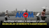 AKOM'dan İstanbul'a Sağanak Uyarısı: Sıcaklıklar 20 Dereceye Kadar Düşecek