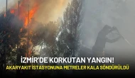 İzmir’de Korkutan Yangın: Akaryakıt İstasyonuna Metreler Kala Söndürüldü