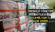Merkezi Yönetim Bütçesi 23,9 Milyar TL Açık Verdi
