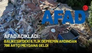 AFAD Açıkladı: Balıkesir'deki 6,1'lik Depremin Ardından 786 Artçı Meydana Geldi