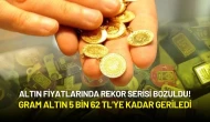 Altın Fiyatlarında Düşüş: Gram Altın 5 Bin 62 TL'ye Kadar Geriledi