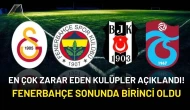 Fenerbahçe Sonunda Birinci Oldu: En Çok Zarar Eden Kulüpler Açıklandı!