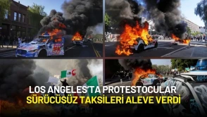 Los Angeles’ta Göçmen Protestoları Alevlendi: Sürücüsüz Taksiler Ateşe Verildi!