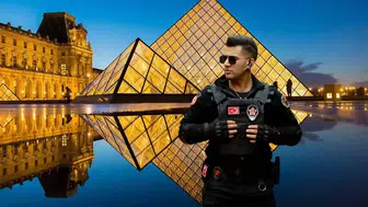 Louvre Soygunu Sonrası “Yakışıklı Güvenlik” Sinirlendi: "Siz Bana Kurban Olun"
