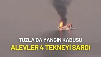 Tuzla’da Yangın Kabusu: Alevler 4 Tekneyi Sardı, Sahil Güvenlik Müdahale Etti
