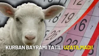 Kurban Bayramı Tatili Uzatılmadı! İşte Resmi Tatil Günleri