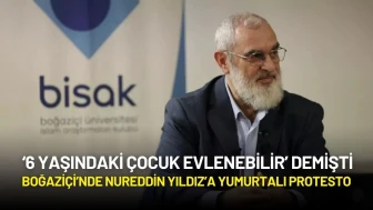 Boğaziçi’nde Nureddin Yıldız’a Yumurtalı Protesto: ‘6 Yaşındaki Çocuk Evlenebilir’