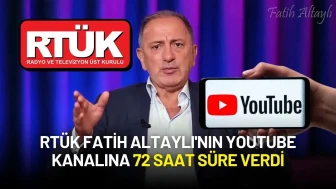 RTÜK Fatih Altaylı'nın YouTube Kanalına 72 Saat Süre Verdi