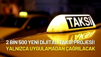 2 Bin 500 Yeni Dijital Taksi Projesi! Yalnızca Uygulamadan Çağrılacak