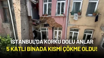 İstanbul'da 5 Katlı Binada Kısmi Çökme Oldu! Çok Sayıda Ekip Bölgeye Sevk Edildi