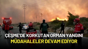 Çeşme’de Korkutan Orman Yangını: Müdahaleler Devam Ediyor