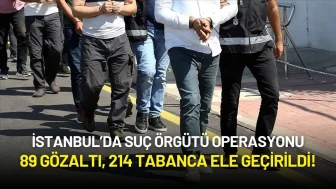 İstanbul’da Suç Örgütü Operasyonu: 89 Gözaltı, 214 Tabanca Ele Geçirildi!