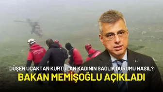 Bakan Memişoğlu Düşen Uçaktan Kurtulan Kadının Sağlık Durumunu Açıkladı