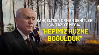Bahçeli'den Orman Şehitleri İçin Taziye Mesajı: “Hepimiz Hüzne Boğulduk”