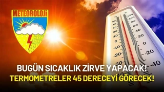 Bugün Sıcaklık Zirve Yapıyor! Termometreler 45 Dereceyi Görecek!
