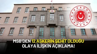 MSB 12 Askerin Şehit Olduğu Olaya İlişkin İdari Tahkikat Süreciyle İlgili Açıklama Yaptı