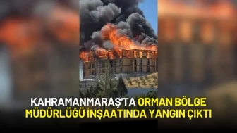 Kahramanmaraş'ta Orman Bölge Müdürlüğü İnşaatında Yangın Çıktı