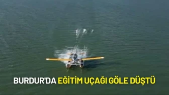 Burdur'da Eğitim Uçağı Karacaören Baraj Gölü'ne Düştü