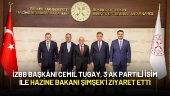 İzBB Başkanı Cemil Tugay, 3 AK Partili İsim ile Hazine Bakanı Şimşek'i Ziyaret Etti
