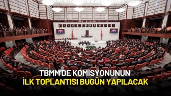 TBMM'de Komisyonunun İlk Toplantısı Bugün Yapılacak