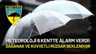 Meteoroloji 6 Kentte Alarm Verdi! Sağanak ve Kuvvetli Rüzgar Bekleniyor
